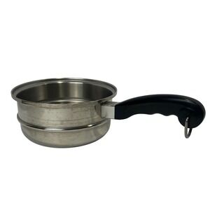 Vtg Saladmaster 2 Qt Stainless Steel 8" Steamer Insert Strainer Double Boiler